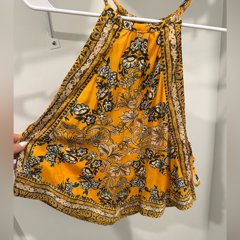 Free people floral halter top